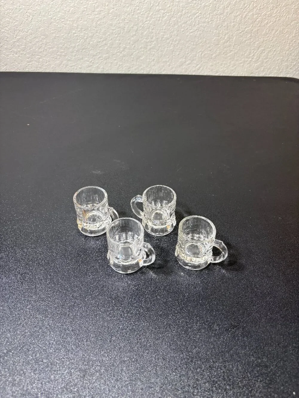 Set of 4 Vintage Beer Mug Shot Glasses Federal Glass Mid Century